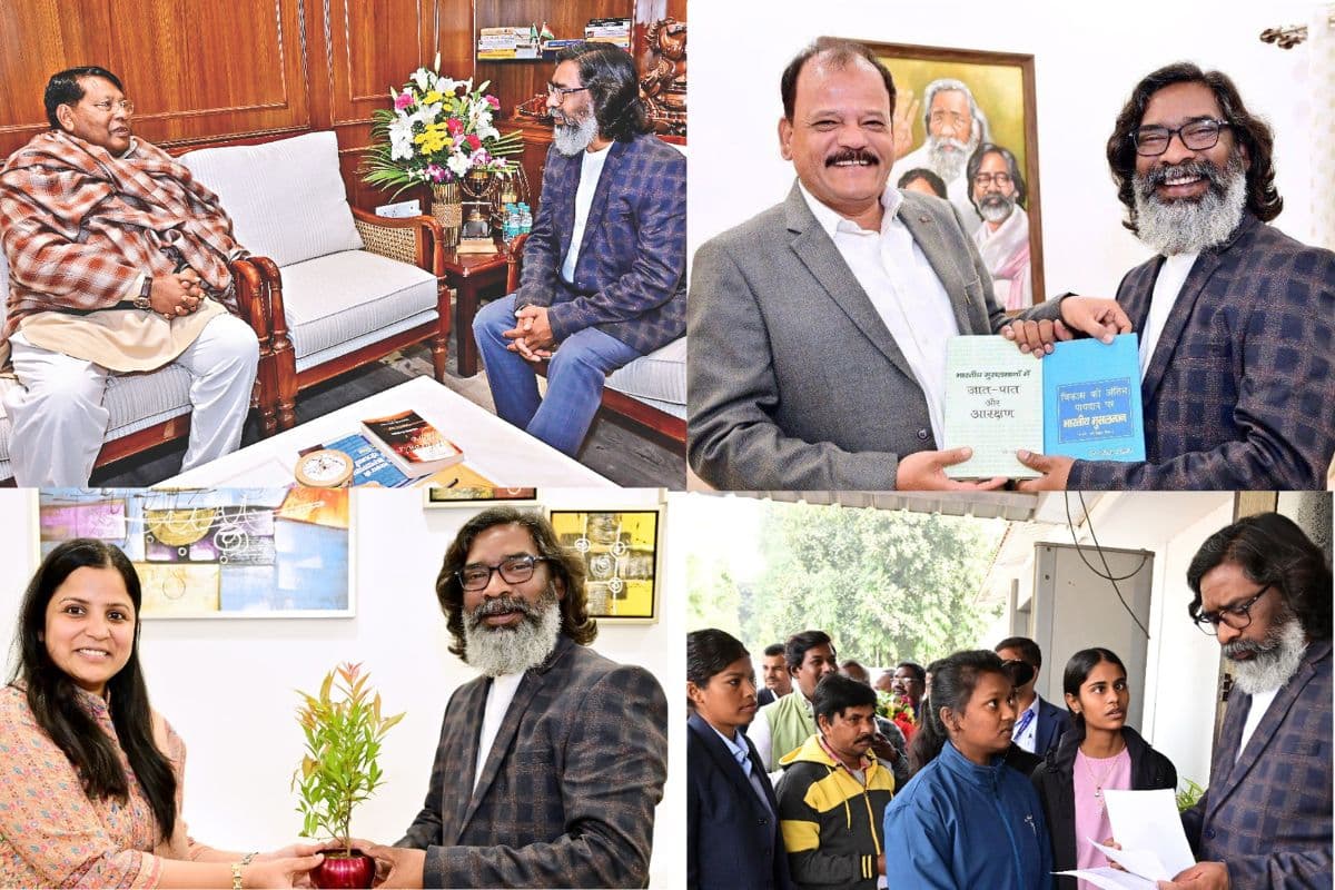 सीएम हेमंत सोरेन को डॉ रामेश्वर उरांव और जेपीएससी सदस्य डॉ जमाल अहमद समेत इन अफसरों ने दी बधाई