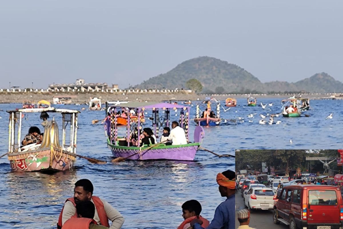 पतरातू लेक रिजॉर्ट पर 2024 के आखिरी रविवार को उमड़े सैलानी, जमकर की मस्ती, जाम से लगीं लंबी कतारें