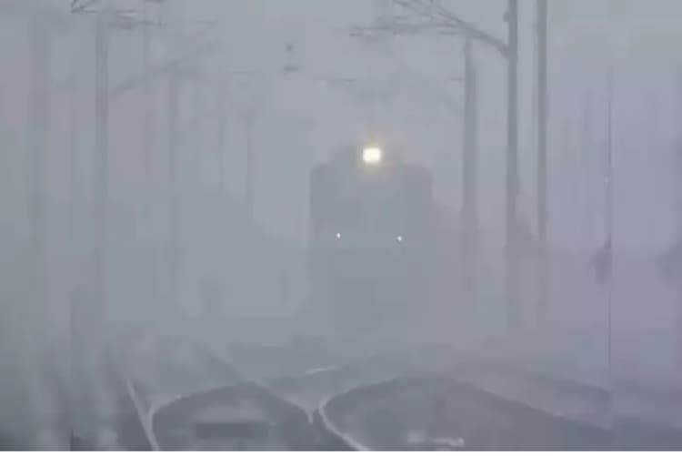 कुहासे ने थामी रेलवे की रफ्तार, 12 घंटा विलंब से पहुंची राजधानी, नौ घंटे मगध एक्सप्रेस