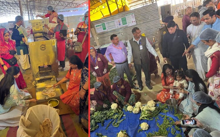 Mahakumbh 2025: महाकुंभ में अदाणी परिवार की सास-बहू ने बनाया पकवान, रोटी में घी लगाकर श्रद्धालुओं को कराया भोजन