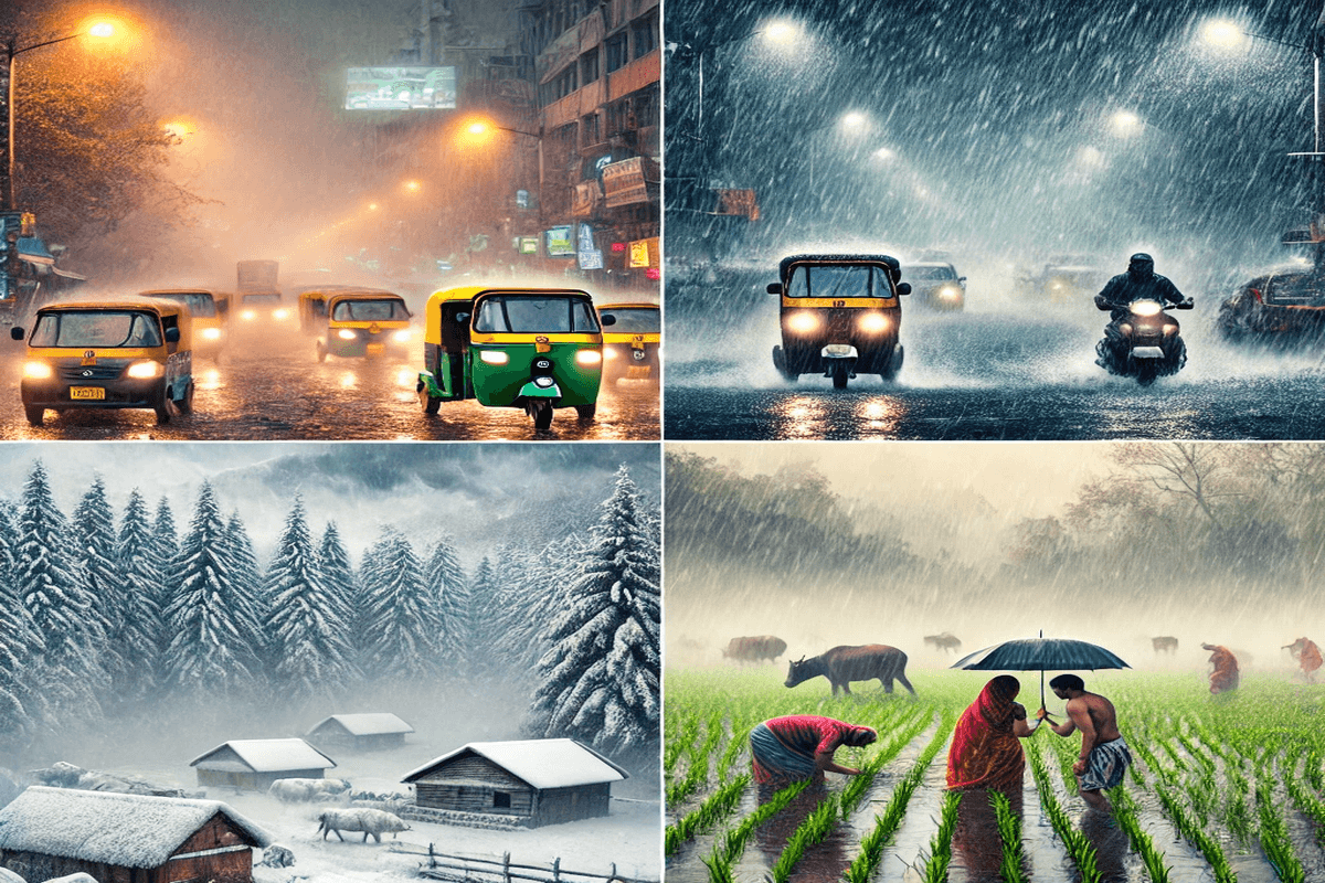 उत्तर भारत में ठंड और कोहरे का कहर, दक्षिण और पूर्वी राज्यों में बारिश का अलर्ट