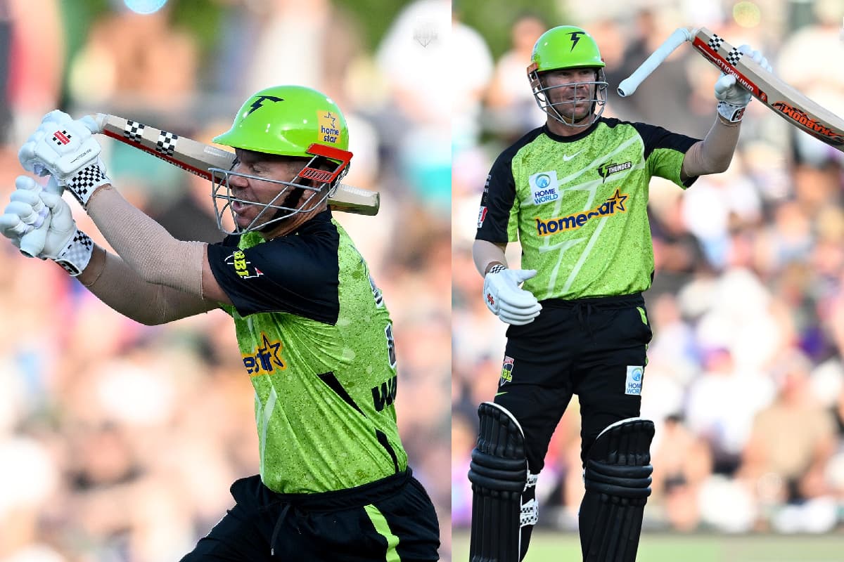 BBL: डेविड वॉर्नर का टूटा बल्ला, उनके ही सिर पर जा लगा, बाल-बाल बचे, देखें वीडियो