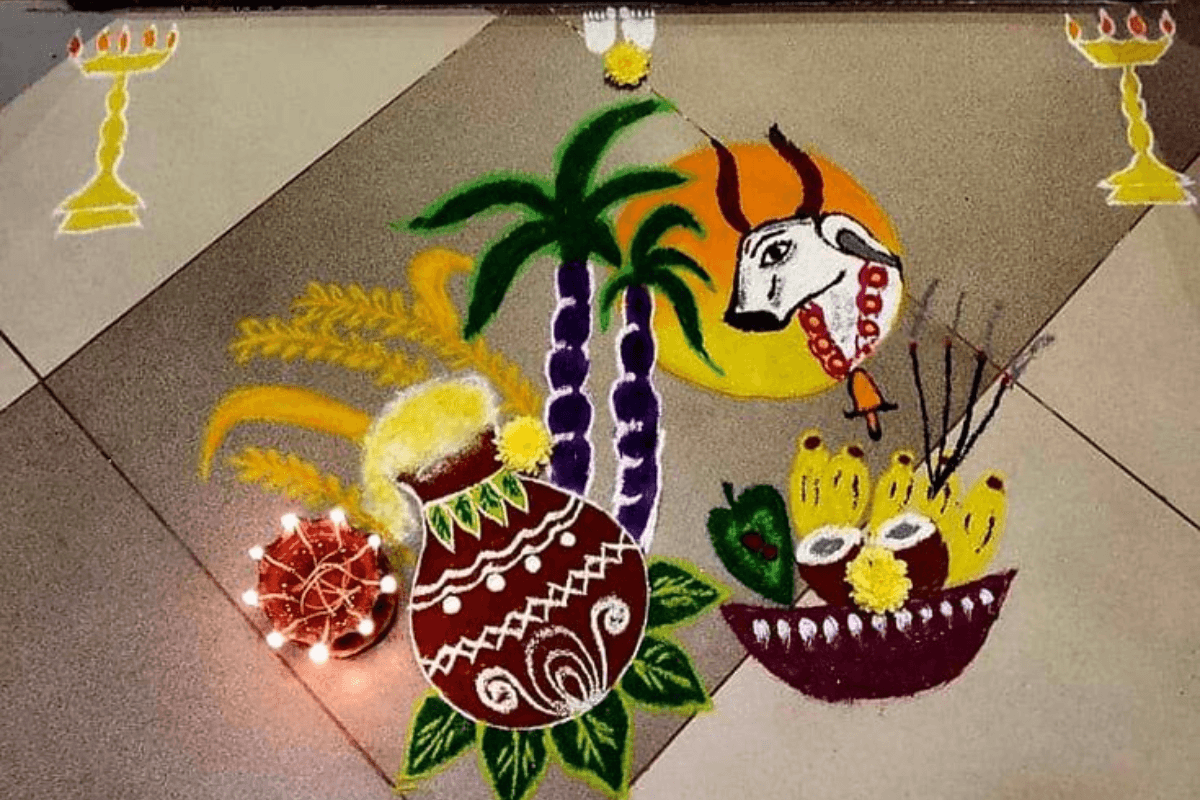 Pongal Rangoli Designs: पोंगल पर बनाएं ये 7 शानदार रंगोली डिजाइन, हर कोई करेगा तारीफ