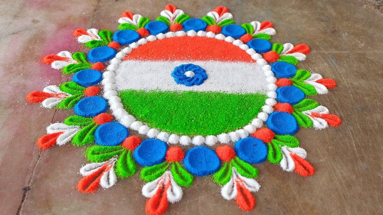 Republic Day Rangoli Design : रिपब्लिक डे पर बनाएं ये 5 सुंदर रंगोली डिजाईन, कीजिए ट्राई