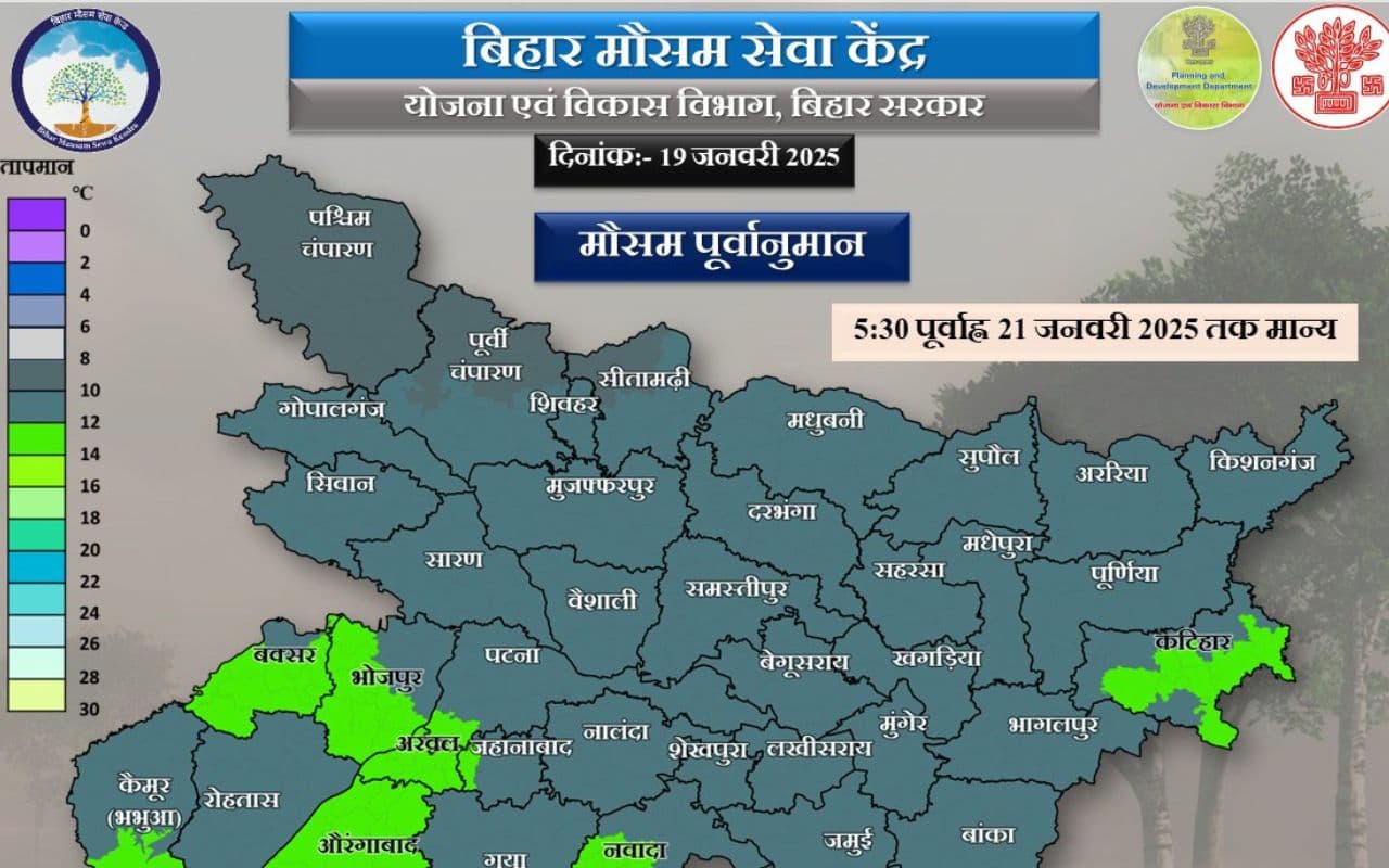 Bihar Weather: बिहार के इन जिलों में आज रहेगी ठिठुरन, यहां पर छाए रहेगा घना कोहरा, जानें मौसम अपडेट