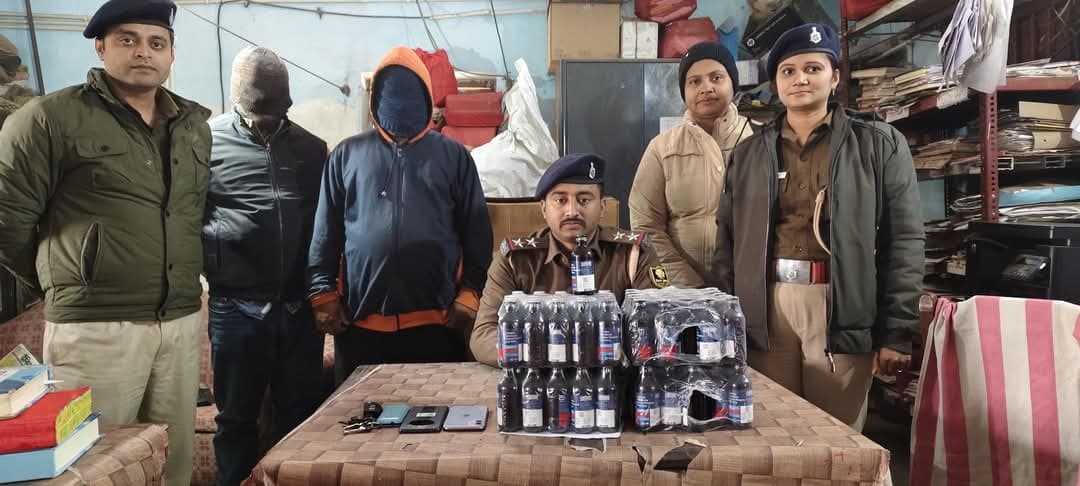 किराये के मकान से भारी मात्रा में कोडिन युक्त कफ सिरप बरामद