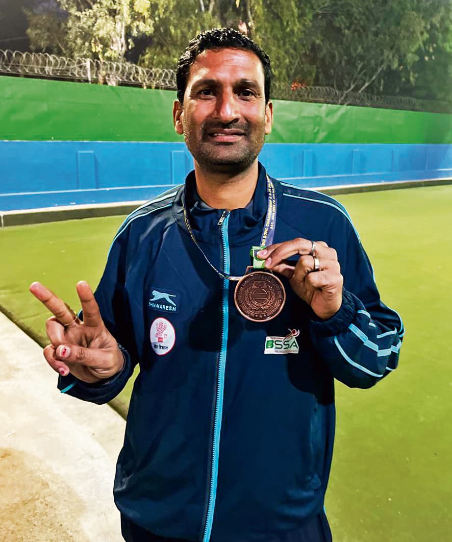 बिहार के चंदन ने नेशनल लॉन बॉल्स में जीता कांस्य पदक
