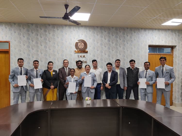 ranchi news : आइएचएम रांची में पहले चरण का कैंपस प्लेसमेंट ड्राइव संपन्न, ताज होटल्स, आइटीसी होटल्स, द ओबेरॉय होटल्स जैसे ग्रुप पहुंचे