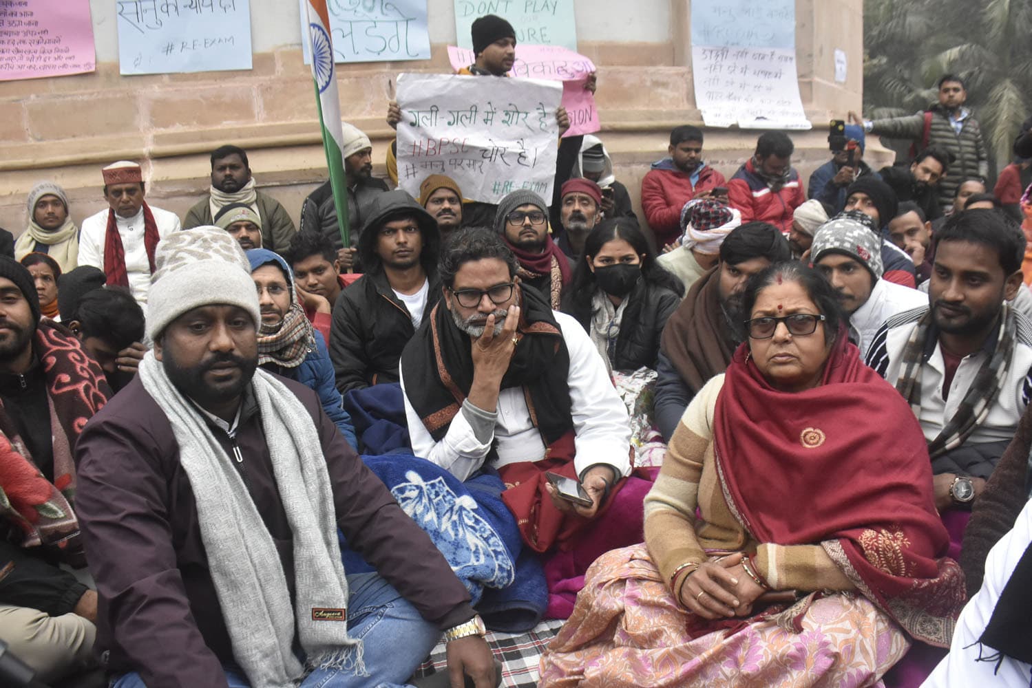 लगातार तीसरे दिन अनशन पर बैठे रहे प्रशांत किशोर