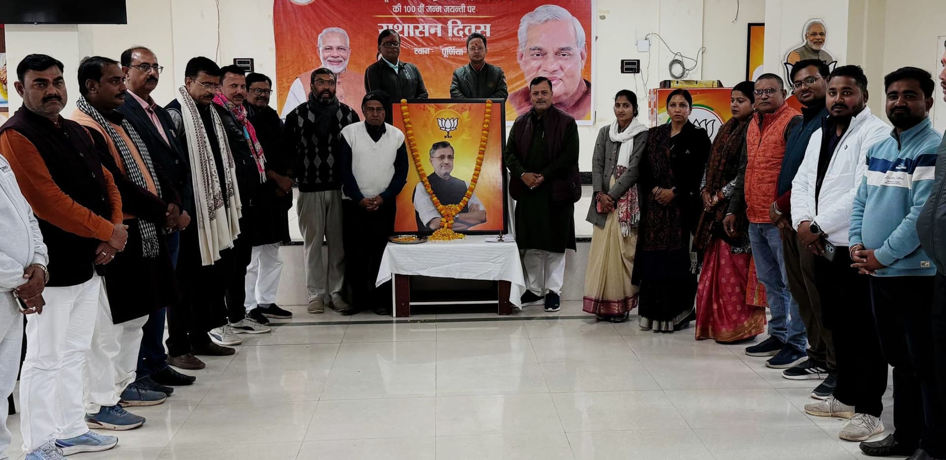 भाजपा नेताओं ने सुशील मोदी को किया श्रद्धा सुमन अर्पित