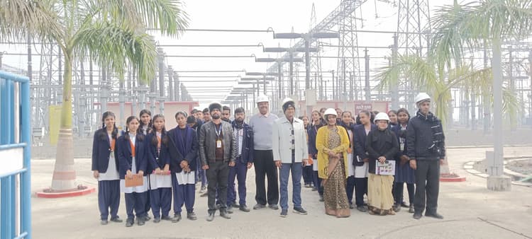 बालिका विद्यापीठ के विद्यार्थियों ने ली पावर ग्रिड के कार्य की जानकारी