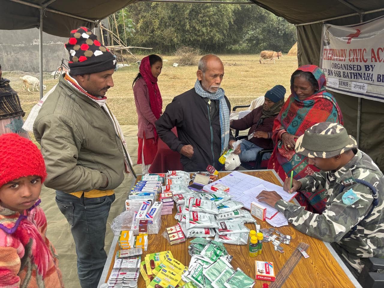 शिविर में 61 पशुओं का हुआ इलाज