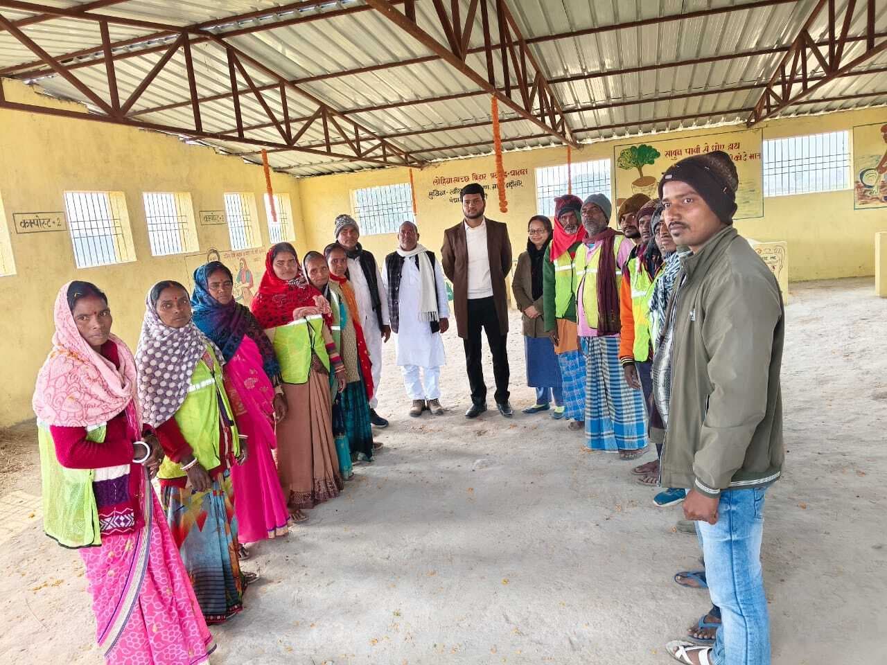 कचरा अपशिष्ट प्रसंस्करण इकाई का बीडीओ ने किया उद्घाटन