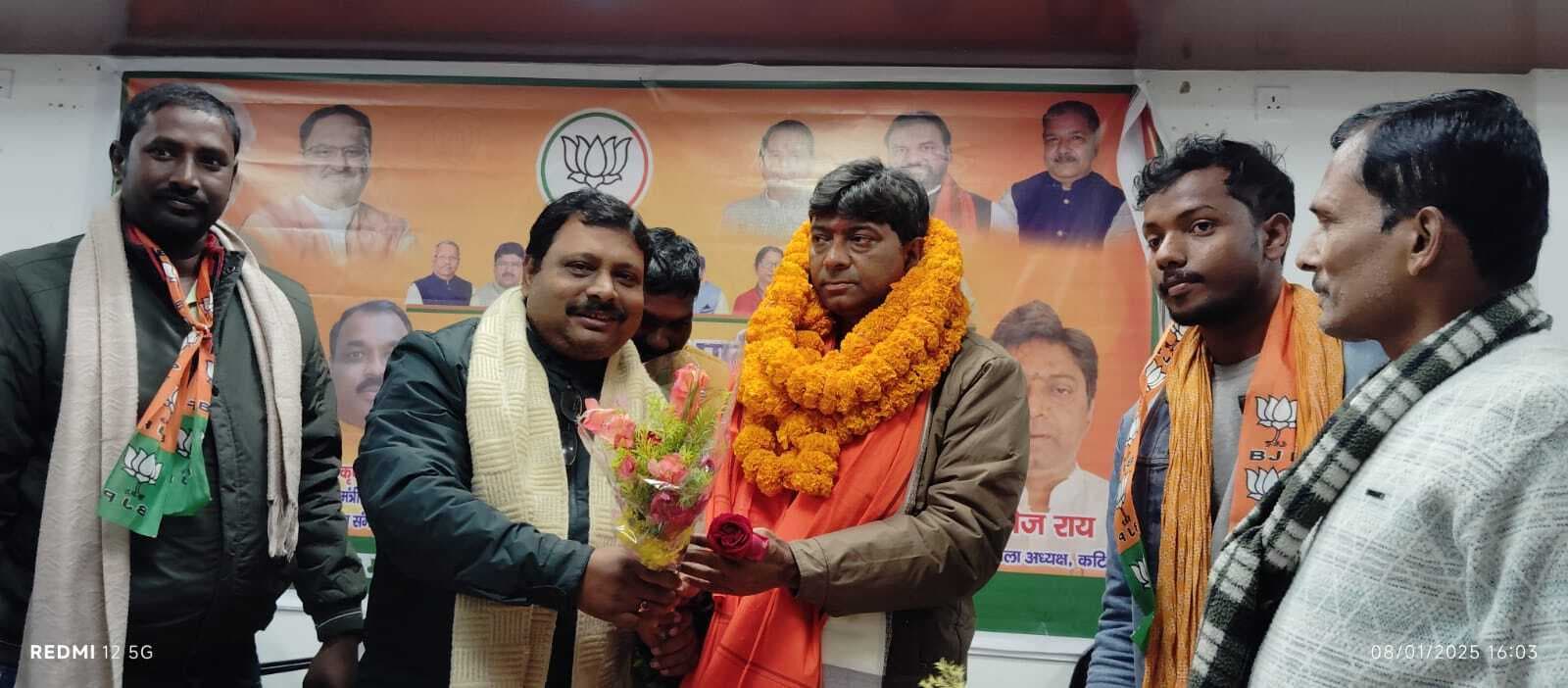 भाजपा जिलाध्यक्ष मनोज के निर्विरोध चुने जाने पर हर्ष