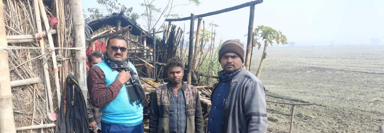 बोबिल में आग लगने से एक घर जला