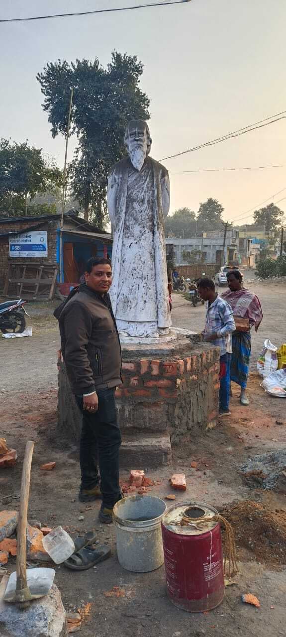 रवींद्रनाथ टैगोर की प्रतिमा स्थला का सौंदर्यीकरण शुरू