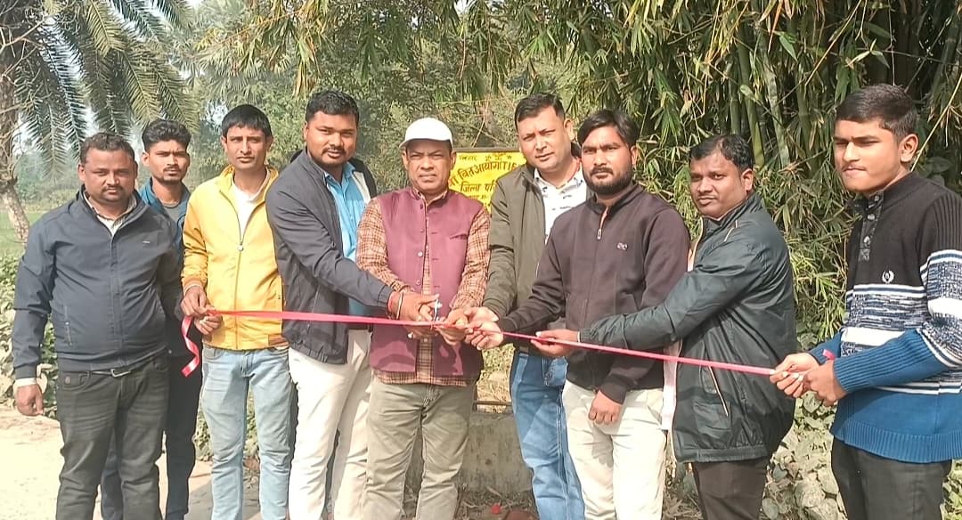 हसनगंज में नौ लाख से सिंचाई नाली निर्माण कार्य का शुभारंभ
