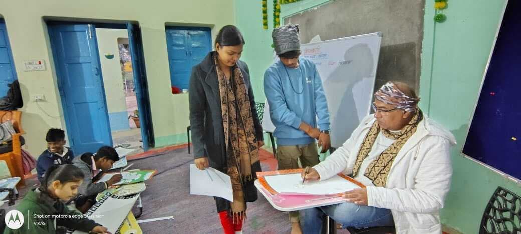 चित्रकार राजीव राज ने सृजित की है कोसी पेंटिंग्स