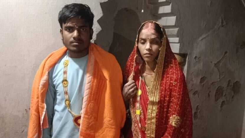 रजामंदी के बाद थमा तीन दिनों का विवाद, मंदिर में करायी प्रेमी जोड़े की शादी