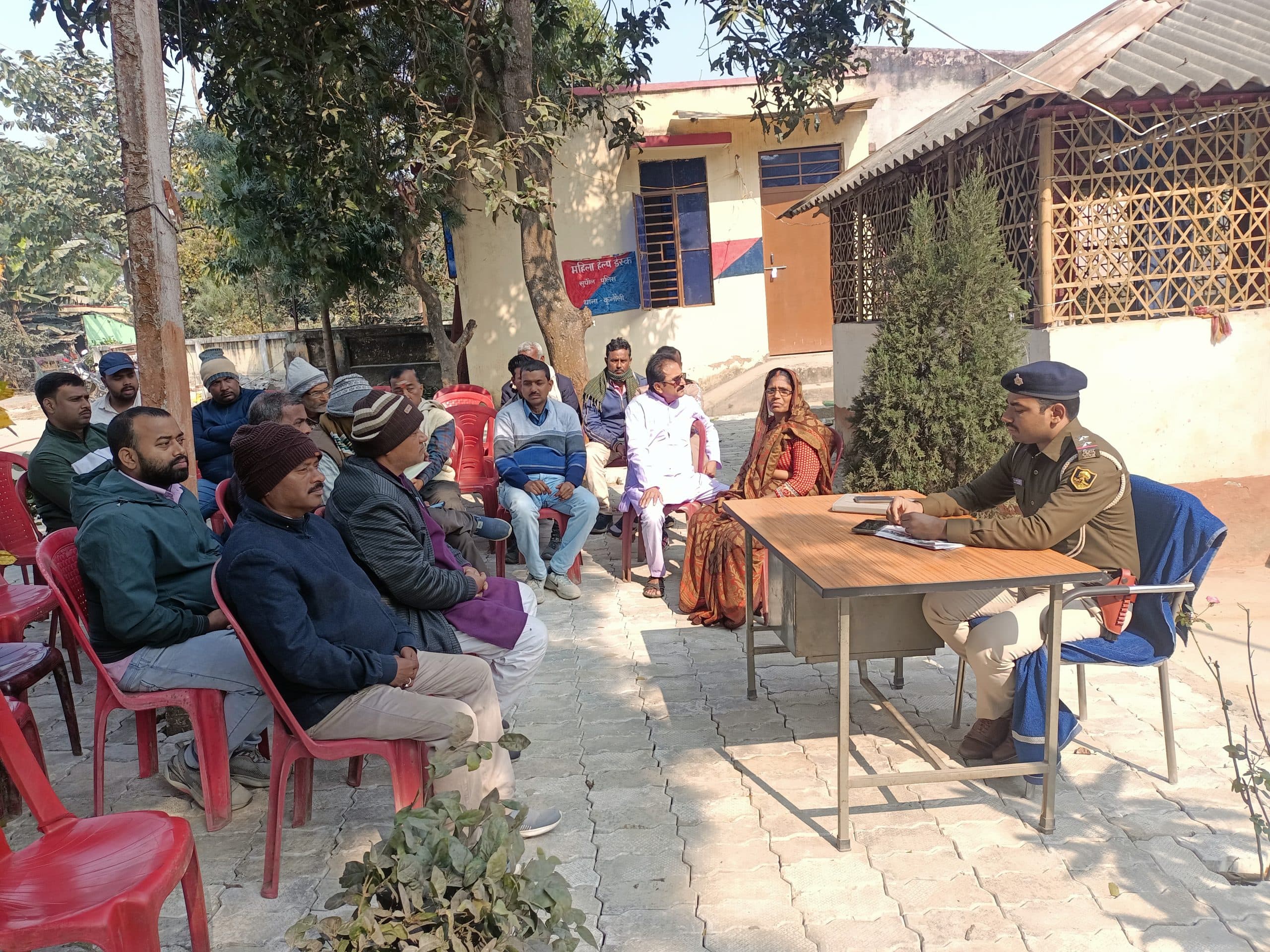 गणतंत्र दिवस समारोह की सफलता को लेकर कुनौली थाना परिसर में हुई शांति समिति की बैठक
