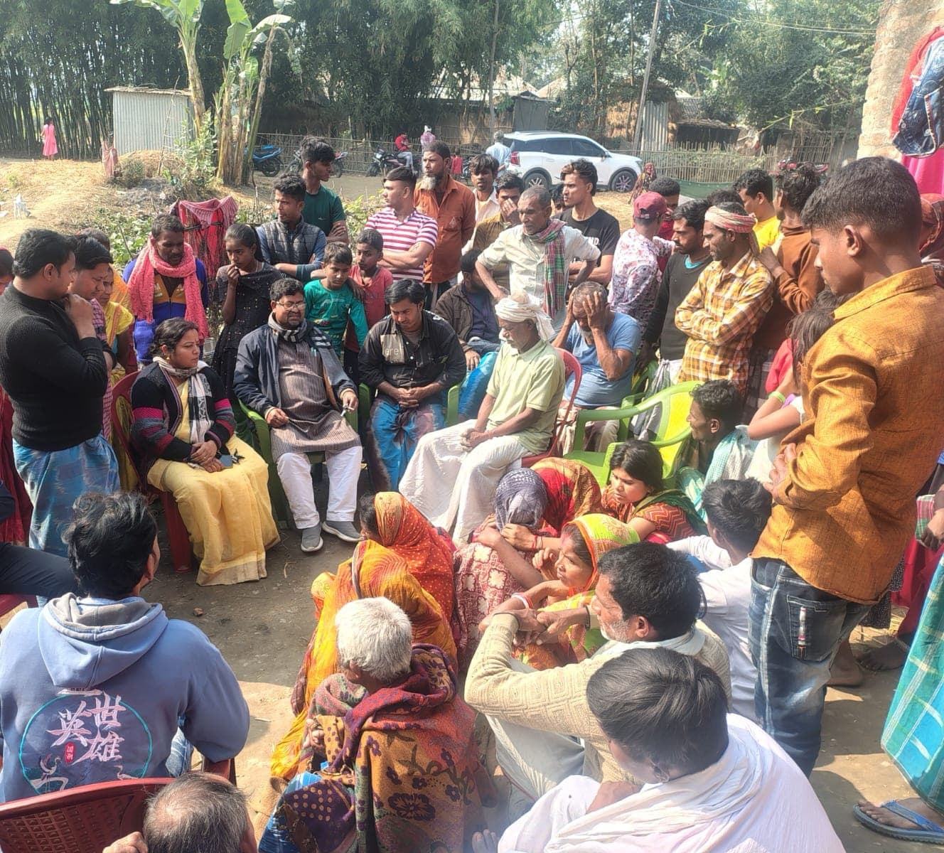 मृत के घर पहुंचकर शोकाकुल परिवार को दी सांत्वना