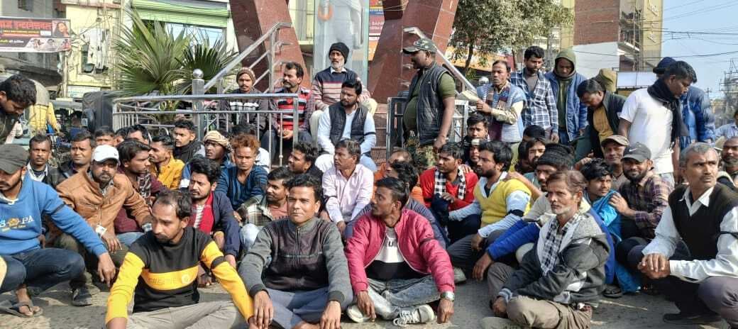 रेलवे पिट लाइन फाई कर्मियों का सातवें दिन भी हड़ताल रही जारी