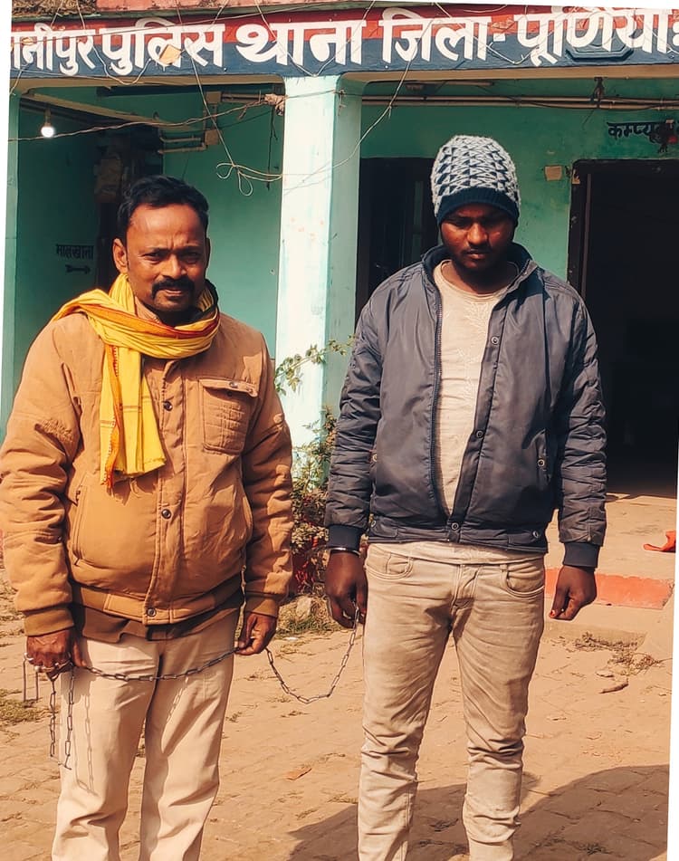 शराब माफिया राजीव साह की हाइवा का फरार चालक गिरफ्तार