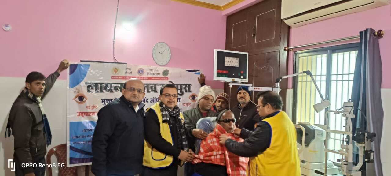 पांच मरीजों का हुआ निशुल्क मोतियाबिंद का ऑपरेशन