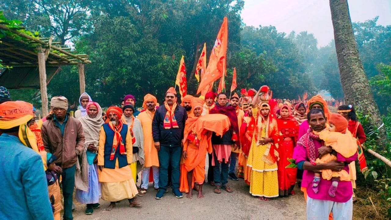 48 घंटे के लिए अखंड रामधुनी का लिया संकल्प