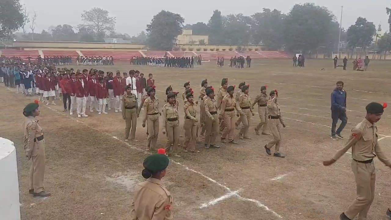 गणतंत्र दिवस की तैयारी को लेकर परेड का किया गया पूर्वाभ्यास