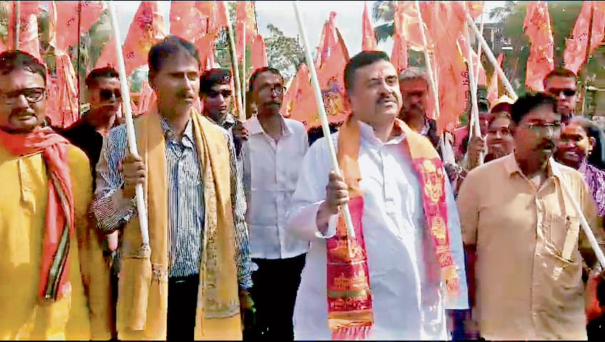 अब नंदीग्राम में राम मंदिर का होगा निर्माण : शुभेंदु अधिकारी