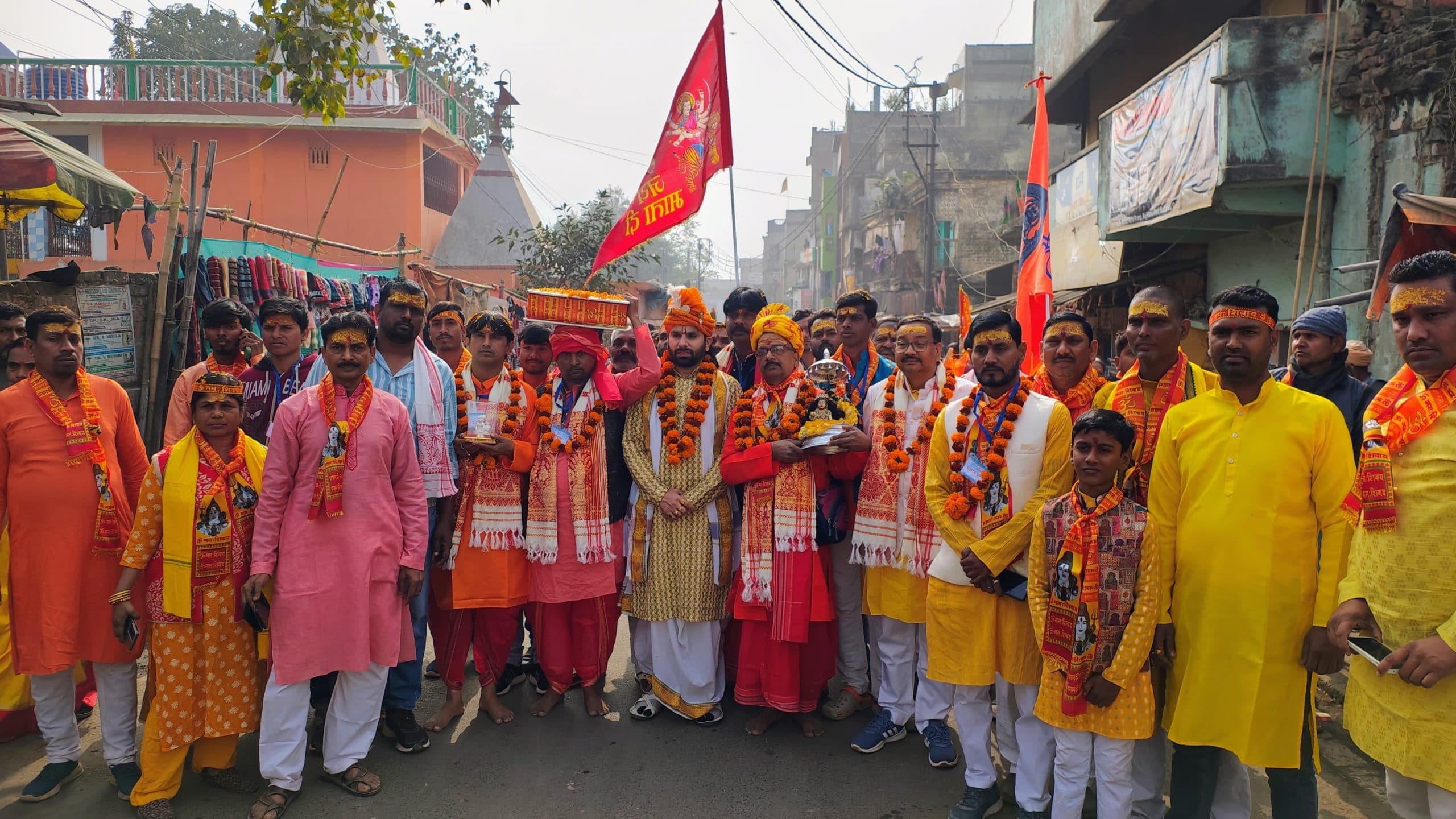 शिव महापुराण कथा का शुभारंभ, 1008 महिलाओं ने निकाली कलश यात्रा