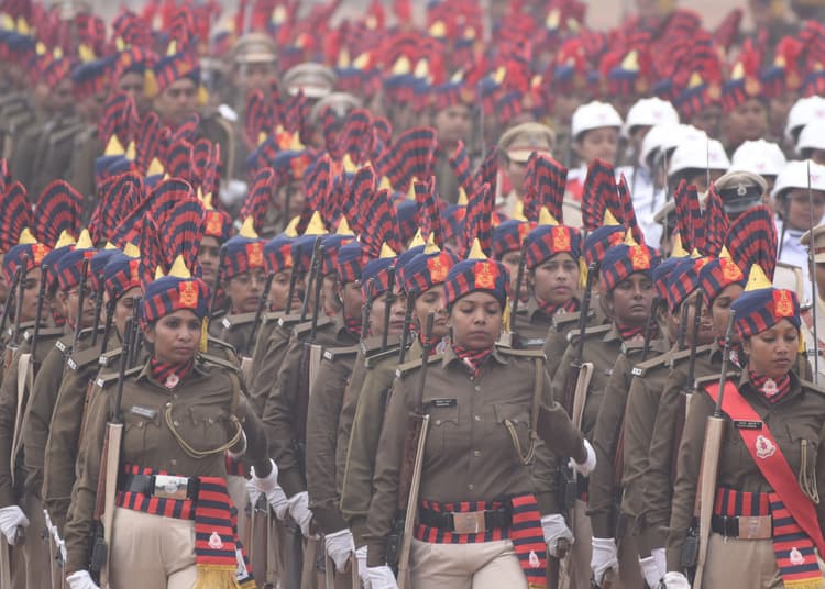 गणतंत्र दिवस परेड की गांधी मैदान में हुआ फुल ड्रेस रिहर्सल