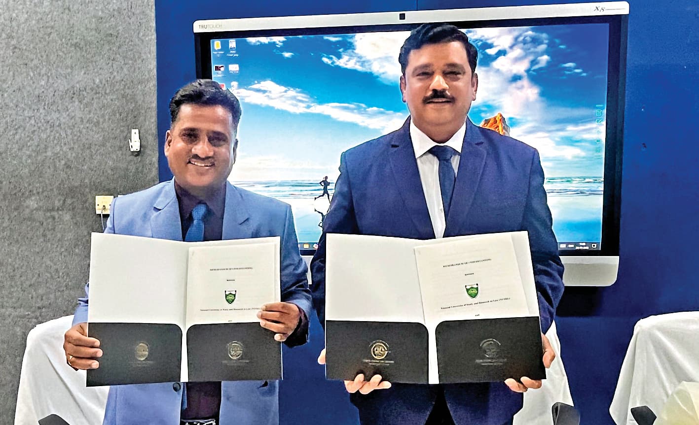 ranchi news : एनयूएसआरएल और जीएनएलयू के बीच समझौता, शोध परियोजनाओं पर मिलकर करेंगे काम