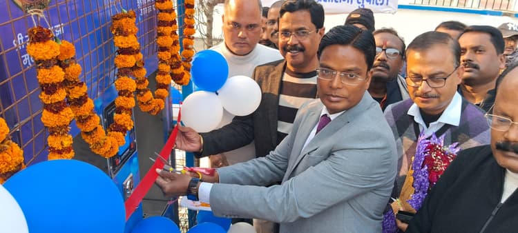 शहर में नप लगाया वाटर एटीएम, लोगों को मिलेगा स्वच्छ पेयजल