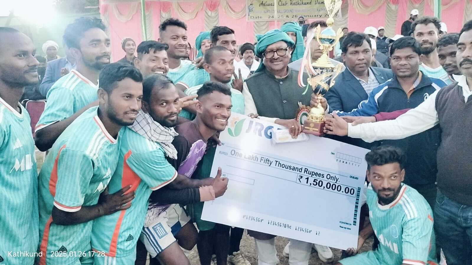 वाइबीसी रामगढ़ लगातार तीसरी बार फुटबॉल चैंपियन