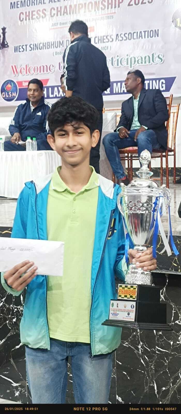 chess Debanjan chapmion : देबांजन सिन्हा बने चैंपियन