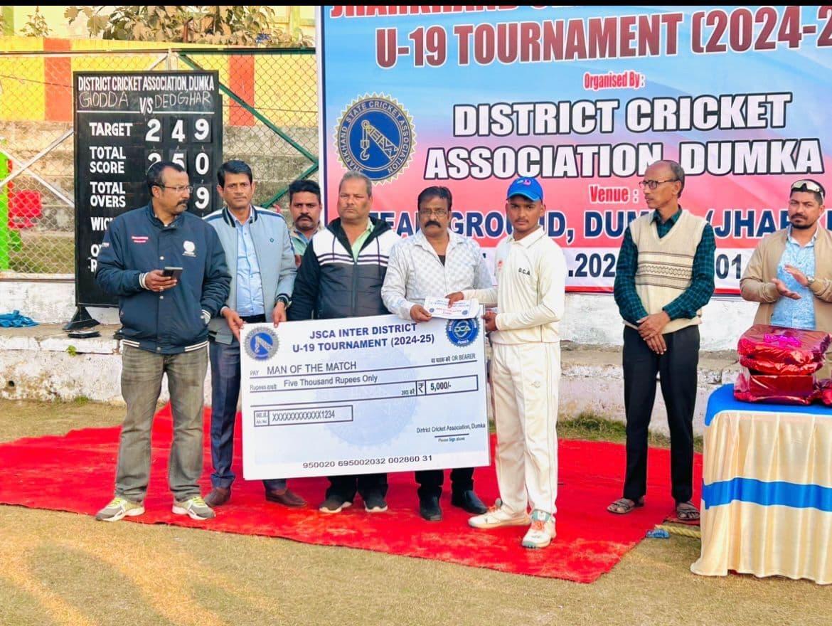 Deoghar news : देवघर ने गोड्डा को छह विकेट से हराकर अगले चक्र में किया प्रवेश
