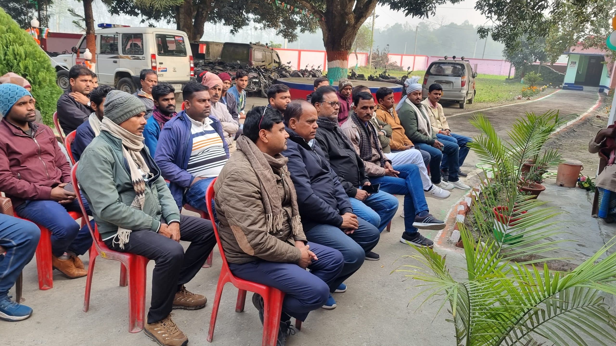 सरस्वती पूजा को लेकर रतनपुर थाना परिसर में हुई शांति समिति की बैठक