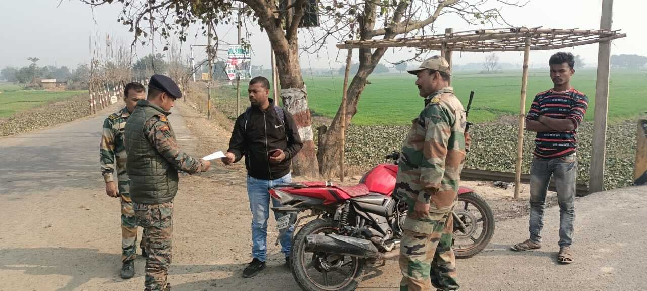 चलाया गया वाहन चेकिंग अभियान