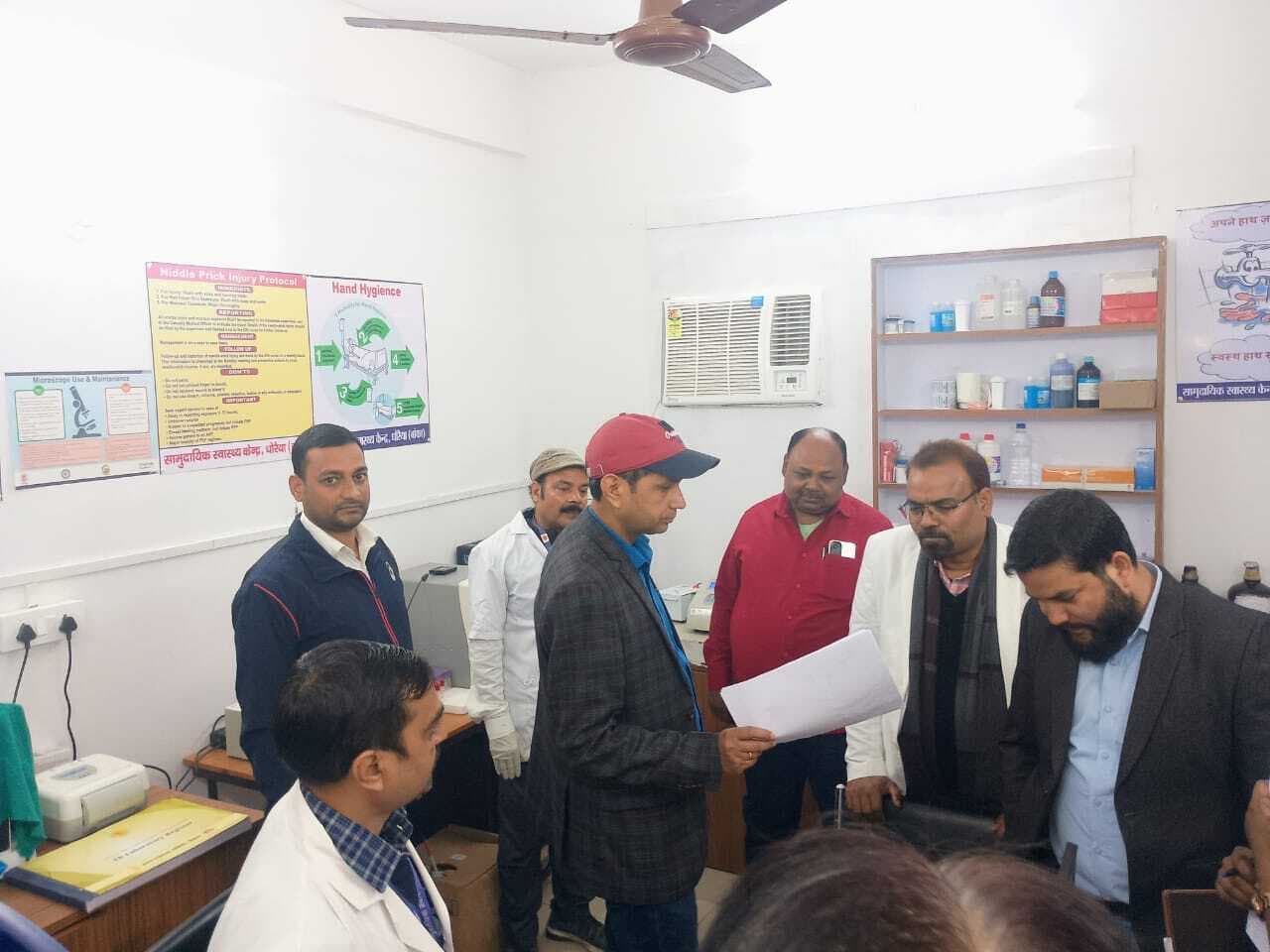 राज्य स्तरीय कायाकल्प की टीम ने सामुदायिक स्वास्थ्य केंद्र धोरैया का किया निरीक्षण