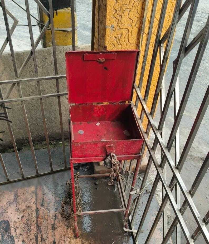 मंदिर में दानपेटी का ताला तोड़कर चोरी