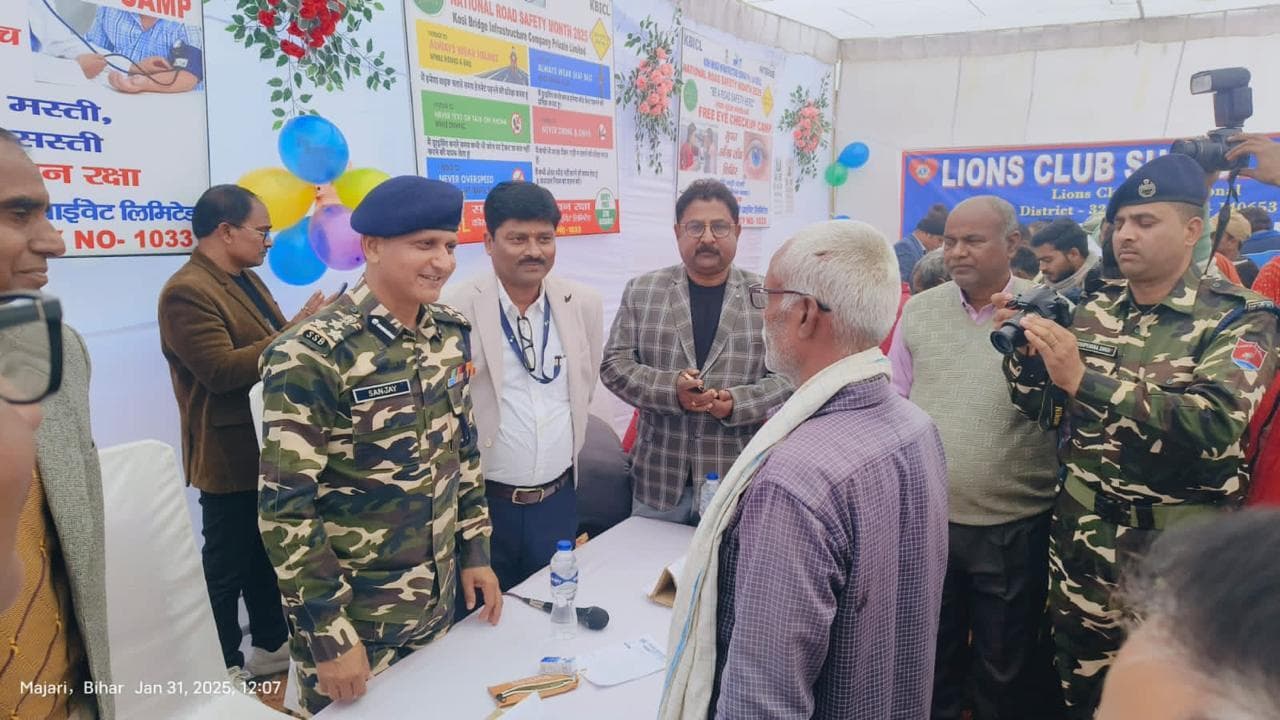 टॉल प्लाजा पर लगाया गया नि:शुल्क मेगा हेल्थ शिविर