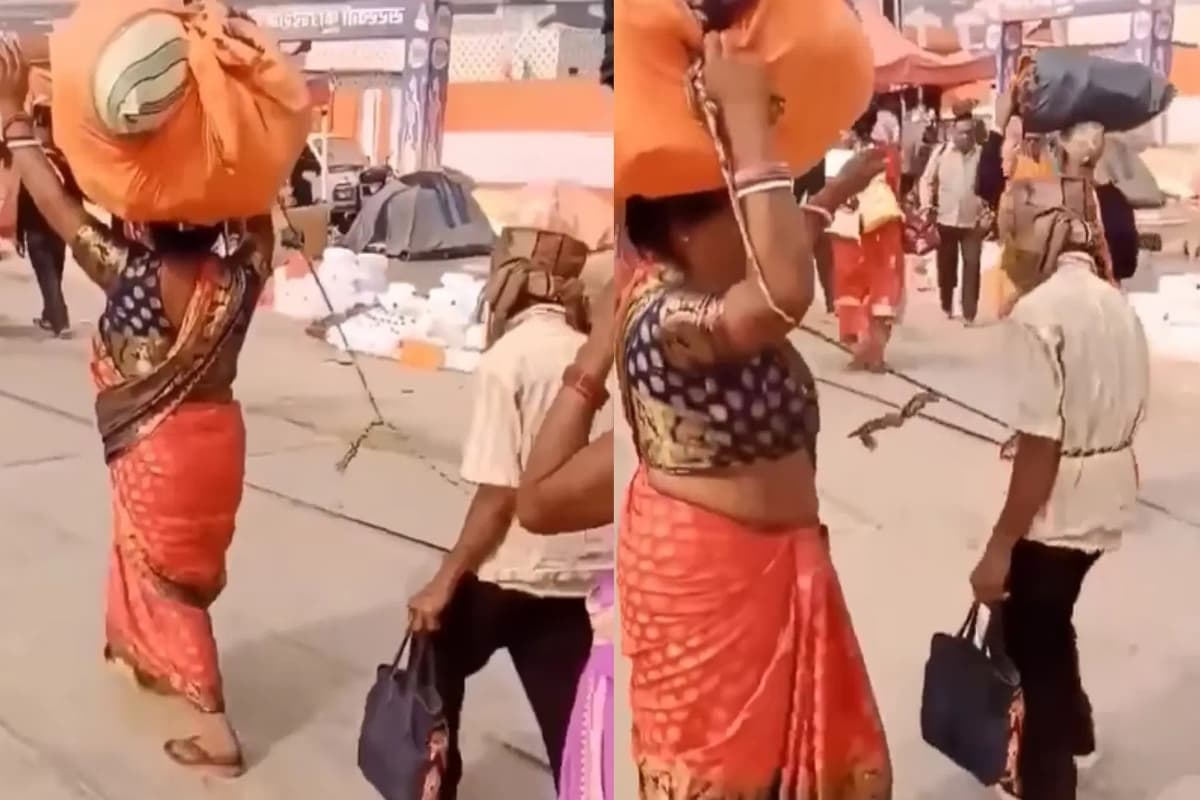 Desi Jugaad: महाकुंभ के मेले में जीवनसाथी को खोने से बचाने के लिए महिला ने लगाया देसी जुगाड़, देखें वायरल वीडियो