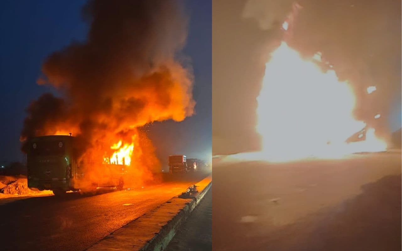 Video: महात्मा गांधी सेतु पर चलती BSRTC बस में लगी आग, यात्रियों ने कूदकर बचाई जान