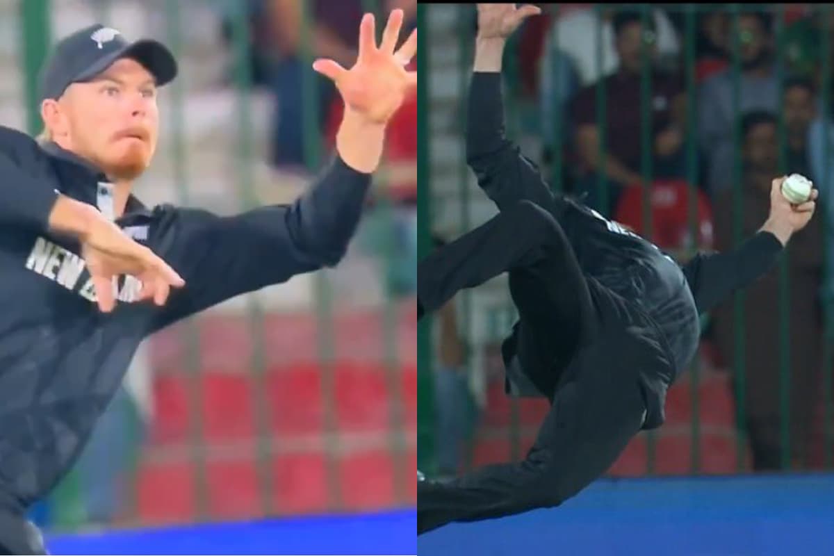 Watch Video: ग्लेन फिलिप्स का 'सुपरमैन' अवतार, हवा में उड़कर पकड़ा रिजवान का कैच