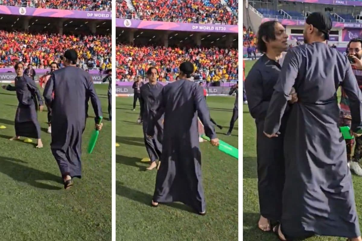 अरबी ड्रेस में भिड़े शोएब अख्तर और हरभजन सिंह, हाथ में बल्ला लिए सरदार ने हड़का दिया, Video