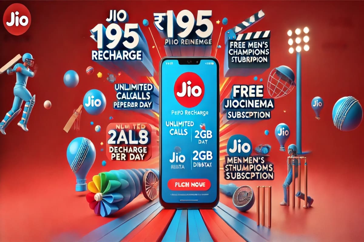 Jio का नया धमाका: ₹195 का प्रीपेड प्लान, अब मिलेगा ICC Men’s Champions Trophy देखने का मौका