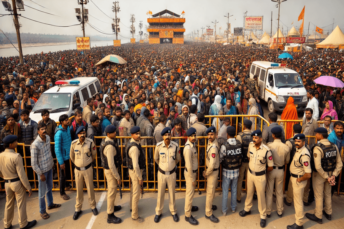 Mahakumbh: पुलिस ने लोगों को महाकुंभ में जाने से रोका, देखें वीडियो