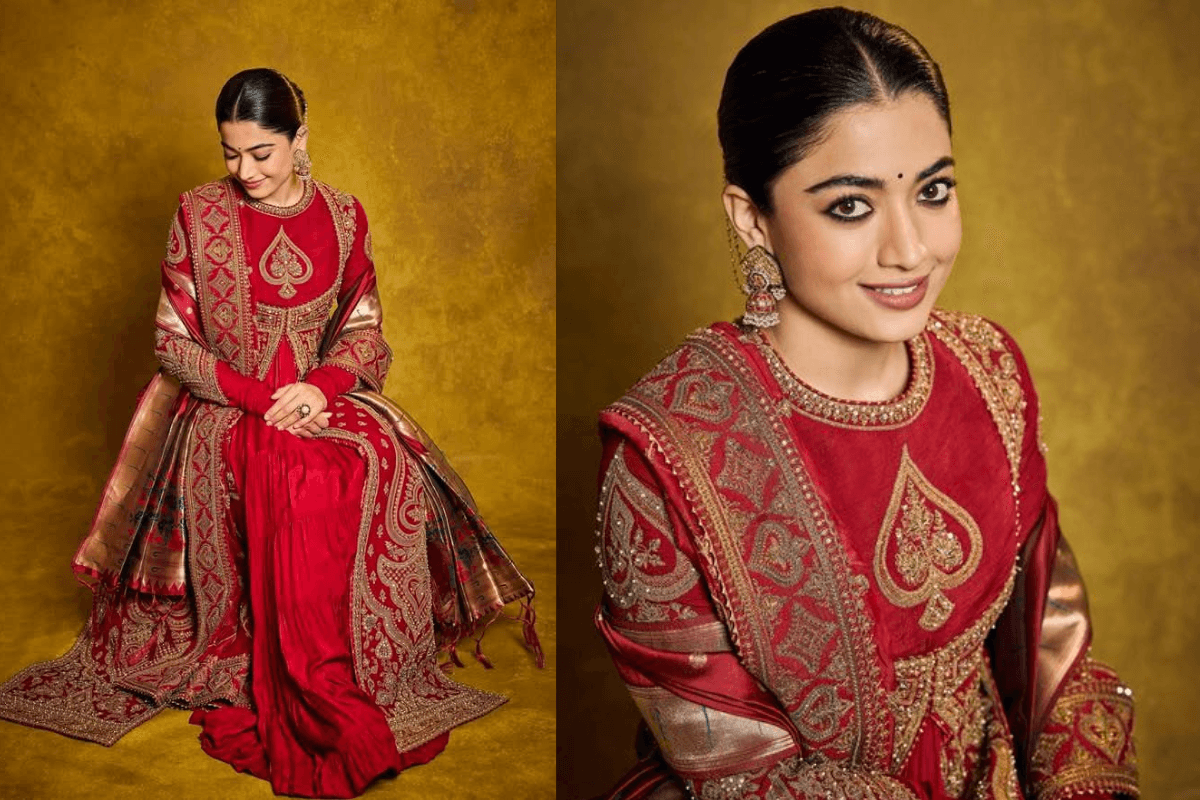 Rashmika Mandanna Red Floor Length Suit Look: सगाई और मुंह दिखाई जैसी रस्मों के लिए परफेक्ट लुक देगा ये रेड फ्लोर-लेंथ सूट
